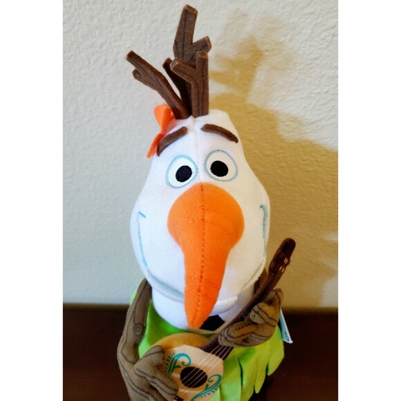 NWT New Olaf with Hula Skirt & Ukulele Plush Doll Frozen Movie Disney Store - Picture 3 of 9